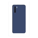 StraTG Blue Silicon Cover for Oppo Reno 3 - Slim and Protective Smartphone Case 