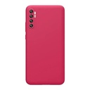 StraTG Hot Pink Silicon Cover for Xiaomi Mi Note 10 Lite - Slim and Protective Smartphone Case with Camera Protection