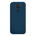 StraTG Dark Blue Silicon Cover for Xiaomi Redmi Note 9 / Redmi 10X 4G - Slim and Protective Smartphone Case 