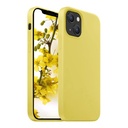 StraTG Yellow Silicon Cover for iPhone 13 - Slim and Protective Smartphone Case 