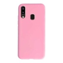 StraTG Pink Silicon Cover for Samsung A20s - Slim and Protective Smartphone Case 