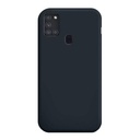 StraTG Black Silicon Cover for Samsung A21S - Slim and Protective Smartphone Case 