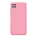 StraTG Pink Silicon Cover for Samsung A12 / M12 / F12 - Slim and Protective Smartphone Case with Camera Protection