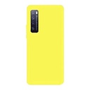 StraTG Yellow Silicon Cover for Huawei Nova 7 - Slim and Protective Smartphone Case 