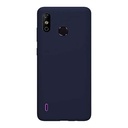 StraTG Dark Blue Silicon Cover for Infinix Smart 4 X653 - Slim and Protective Smartphone Case 