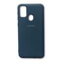 StraTG Dark Blue Silicon Cover for Samsung M21 - Slim and Protective Smartphone Case 