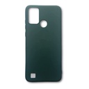 StraTG Dark Green Silicon Cover for Infinix Smart HD 2021 X612b - Slim and Protective Smartphone Case 