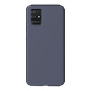 StraTG Dark Blue Silicon Cover for Samsung A71 - Slim and Protective Smartphone Case 