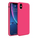 StraTG Hot Pink Silicon Cover for iPhone XS Max - Slim and Protective Smartphone Case 