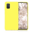 StraTG Yellow Silicon Cover for Samsung A71 - Slim and Protective Smartphone Case 