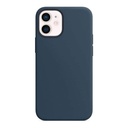 StraTG Dark Blue Silicon Cover for iPhone 12 Mini - Slim and Protective Smartphone Case 