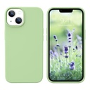 StraTG Light Green Silicon Cover for iPhone 13 - Slim and Protective Smartphone Case 