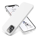 StraTG Stone White Silicon Cover for iPhone 12 Pro Max - Slim and Protective Smartphone Case 