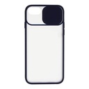 StraTG Clear and dark Blue Case with Sliding Camera Protector for iPhone 6 / 6S - Stylish and Protective Smartphone Case