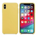 StraTG Yellow Silicon Cover for iPhone X / XS - Slim and Protective Smartphone Case 