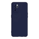 StraTG Dark Blue Silicon Cover for Oppo Reno 6 4G - Slim and Protective Smartphone Case with Camera Protection