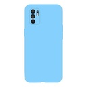 StraTG Light Blue Silicon Cover for Oppo Reno 6 4G - Slim and Protective Smartphone Case with Camera Protection