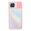 StraTG Clear and light Pink Case with Sliding Camera Protector for Oppo A93 / A73 / F17 / F17 Pro - Stylish and Protective Smartphone Case