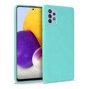 StraTG Turquoise Silicon Cover for Samsung A72 - Slim and Protective Smartphone Case 