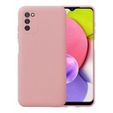 StraTG Pink Silicon Cover for Samsung A03s - Slim and Protective Smartphone Case with Camera Protection