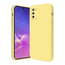 StraTG Yellow Silicon Cover for Samsung A03s - Slim and Protective Smartphone Case with Camera Protection