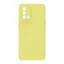 StraTG Light Yellow Silicon Cover for Oppo A74 / A95 4G / F19 - Slim and Protective Smartphone Case with Camera Protection