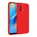 StraTG Red Silicon Cover for Oppo A74 / A95 4G / F19 - Slim and Protective Smartphone Case [Feature]