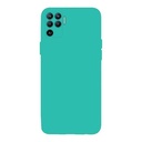 StraTG Turquoise Silicon Cover for Oppo A94 / F19 Pro / Reno 5f / Reno 5 Lite - Slim and Protective Smartphone Case with Camera Protection