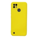 StraTG Yellow Silicon Cover for Realme C21 - Slim and Protective Smartphone Case with Camera Protection