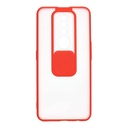 StraTG Clear and Red Case with Sliding Camera Protector for Oppo F11 Pro - Stylish and Protective Smartphone Case