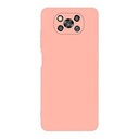 ستراتيجى جراب حماية سيليكون بينك للمحمول Xiaomi Poco X3 مع حماية للكاميرا