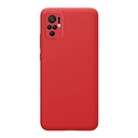 StraTG Red Silicon Cover for Xiaomi Redmi Note 10 / Note 10s - Slim and Protective Smartphone Case with Camera Protection