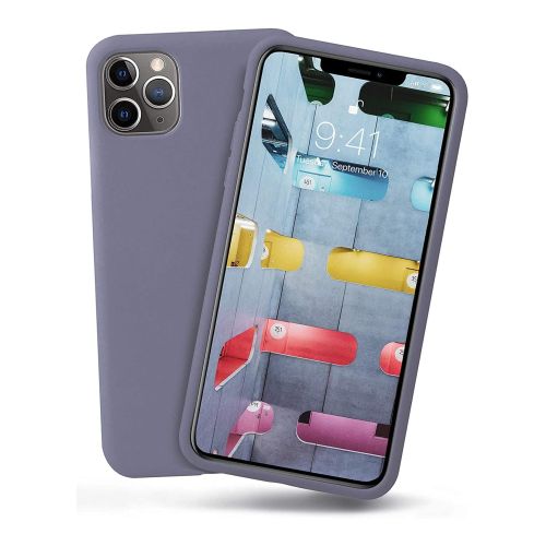 [MACO-701927] StraTG Grey Silicon Cover for iPhone 11 Pro Max - Slim and Protective Smartphone Case 