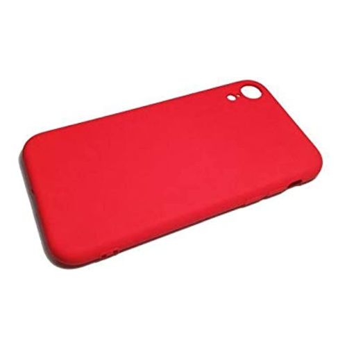 [MACO-701936] StraTG Red Silicon Cover for iPhone XR - Slim and Protective Smartphone Case with Camera Protection