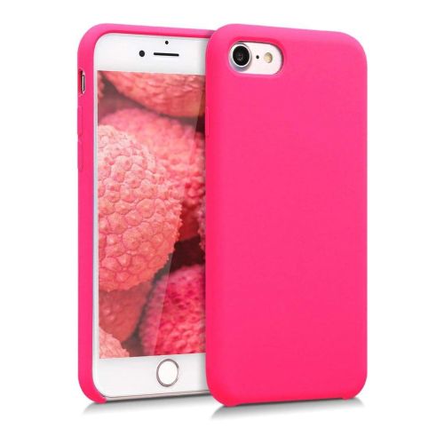 [MACO-701938] StraTG Bright hot Pink Silicon Cover for iPhone 7 / 8 / SE 2020 / SE 2022 - Slim and Protective Smartphone Case 