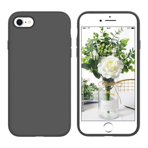 [MACO-701942] StraTG Dark Grey Silicon Cover for iPhone 7 / 8 / SE 2020 / SE 2022 - Slim and Protective Smartphone Case 