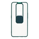 StraTG Clear and dark Green Case with Sliding Camera Protector for Oppo F11 Pro - Stylish and Protective Smartphone Case