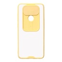 StraTG Clear and Yellow Case with Sliding Camera Protector for Xiaomi Redmi Note 9 - Stylish and Protective Smartphone Case