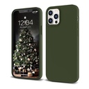 StraTG Dark khaki Silicon Cover for iPhone 12 Pro Max - Slim and Protective Smartphone Case 