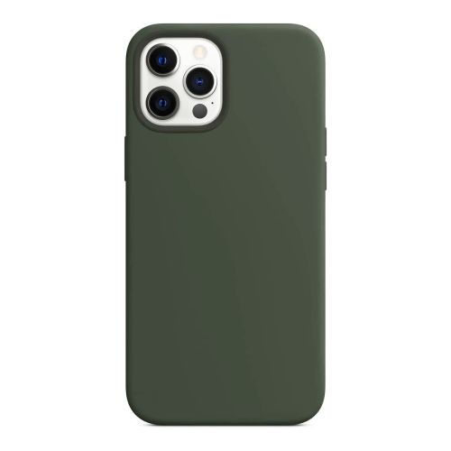 [MACO-702009] StraTG Dark khaki Silicon Cover for iPhone 13 Pro - Slim and Protective Smartphone Case 