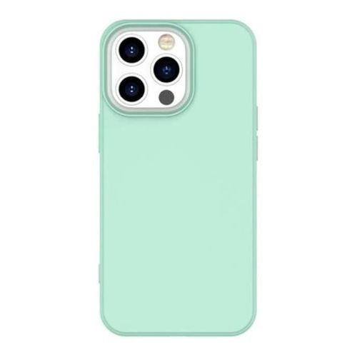 [MACO-702011] StraTG Turquoise Silicon Cover for iPhone 13 Pro - Slim and Protective Smartphone Case 