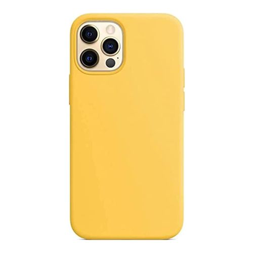 [MACO-702017] StraTG Honey Yellow Silicon Cover for iPhone 13 Pro Max - Slim and Protective Smartphone Case 