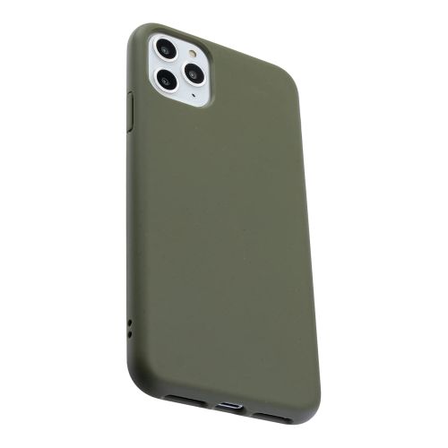 [MACO-702022] StraTG Khaki Silicon Cover for iPhone 11 Pro - Slim and Protective Smartphone Case 