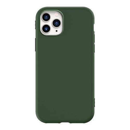[MACO-702023] StraTG Dark khaki Silicon Cover for iPhone 11 Pro Max - Slim and Protective Smartphone Case 