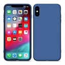 StraTG Petrol Blue Silicon Cover for iPhone X / XS - Slim and Protective Smartphone Case 