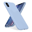 ستراتيجى جراب حماية سيليكون ازرق فاتح للمحمول iPhone XS Max