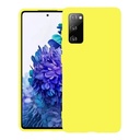 StraTG Yellow Silicon Cover for Samsung S20 FE 2020 / S20 FE 2022 / S20 FE 5G - Slim and Protective Smartphone Case 