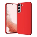 StraTG Red Silicon Cover for Samsung S21 FE - Slim and Protective Smartphone Case 