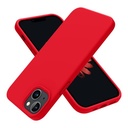 StraTG Red Silicon Cover for iPhone 14 - Slim and Protective Smartphone Case 